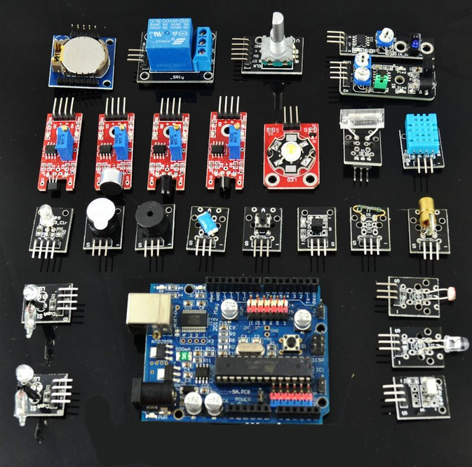 24 Cảm Biến Starter Kit Đối Với Arduino, 24 Mô-đun Cảm Biến DIY Kit