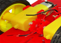 Hai bánh lái Arduino xe Robot đa lỗ với màu đỏ / vàng