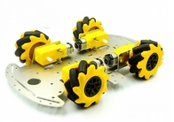 Khung xe bằng hợp kim nhôm RC Robot với bánh xe Mecanum