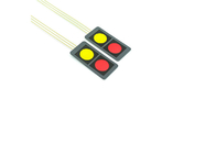 Bảng công tắc màng nhỏ hai nút màu đỏ và vàng 20x40MM