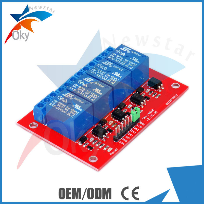5 V / 12 V 4 Kênh Relay Module / Board Mở Rộng cho Arduino (Red Board)