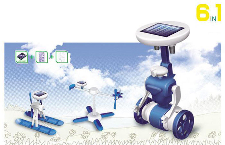 Màu xanh / Trắng Nhựa Diy Arduino DOF Robot Kit, 6 Trong 1 Giáo Dục Diy Năng Lượng Mặt Trời Bộ Dụng Cụ
