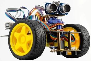 2WD Ổ Thông Minh Arduino DOF Robot Siêu Âm Tránh Chướng Ngại Vật / Theo Dõi Dòng