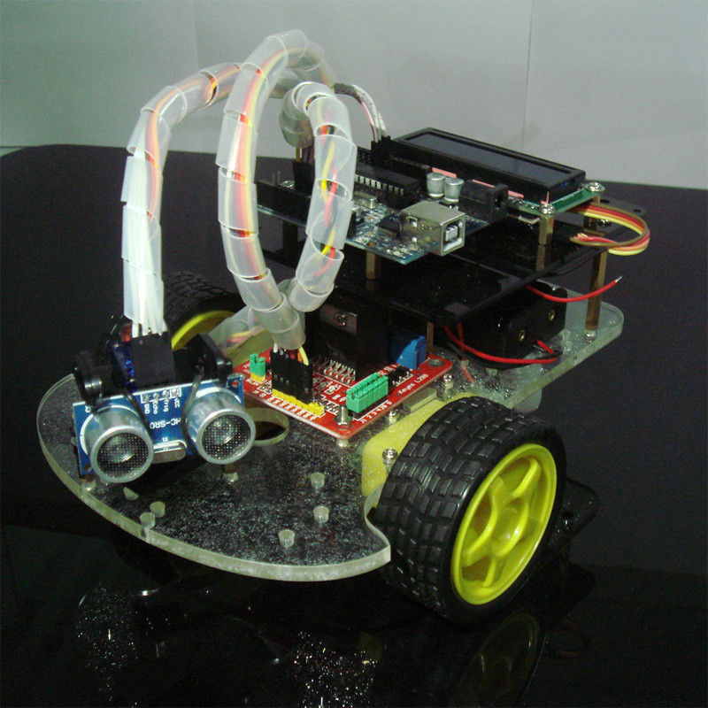 2WD thông minh Arduino xe Robot điều khiển từ xa xe thông minh với màn hình LCD